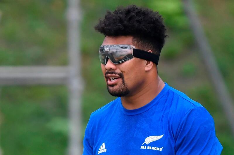 New Zealand's flanker Ardie Savea takes part in a captain's run training session in Beppu on October 1, 2019, on the eve of their Japan 2019 Rugby World Cup Pool B match against Canada. / AFP / CHRISTOPHE SIMON
