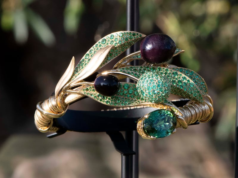 An olive-tree-inspired bracelet from the Dolce & Gabbana Alta Gioielleria 2023 collection. Photo: Dolce & Gabbana