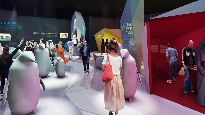 A rendering of the interior of Monaco's pavilion at the Expo 2020 Dubai site. Courtesy: Monaco Expo 2020