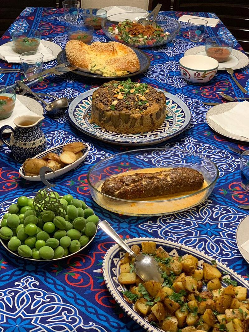 An assortment of dishes on Tamara's table. Tamara Alrifai
