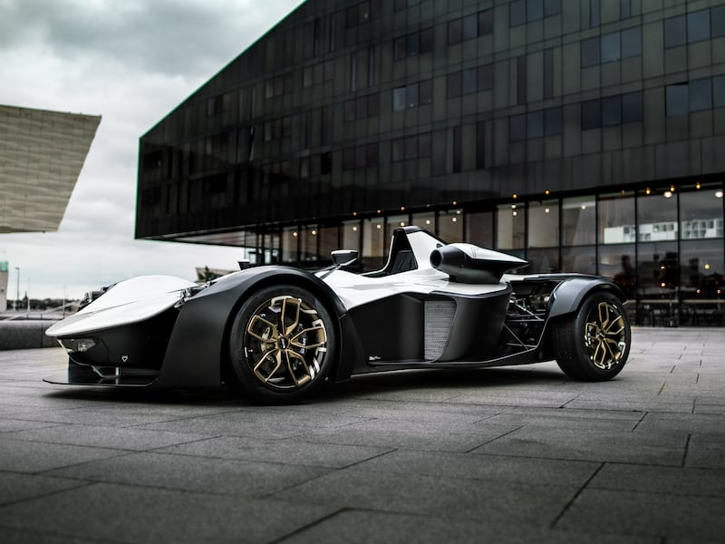 8: Graphene makes supercars go even faster. The BAC Mono R supercar being put through its paces. The Mono R is the first production car in the world incorporating revolutionary material graphene in its panels, contributing to a kerb weight of just 555kg.
