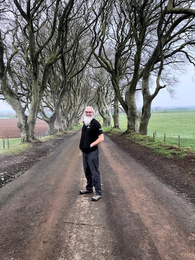 Flip Robinson stands on Bregagh Road – used for a shot of the King's Road in Game of Thrones. Jamie Prentis for The National