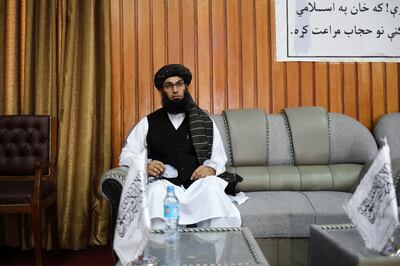 The Afghan Taliban's acting Minister for the Propagation of Virtue and the Prevention of Vice, Sheikh Mohammad Khalid, announces the new decree in Kabul. Photo: Reuters