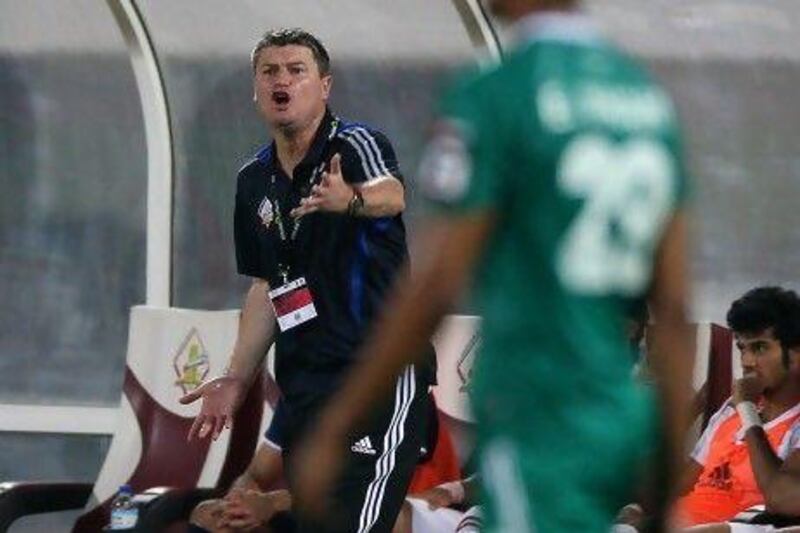 Valeriu Tita has been replaced as Sharjah coach by Abdulmajeed Al Nimr. Pawan Singh / The National