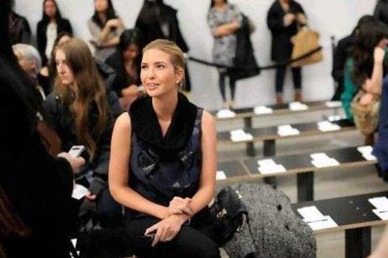 Ivanka Trump attends the Kimberly Ovitz fall 2012 fashion show during Mercedes-Benz Fashion Week at Pace Gallery on February 9, 2012 in New York City. Jemal Countess / Getty Images / AFP