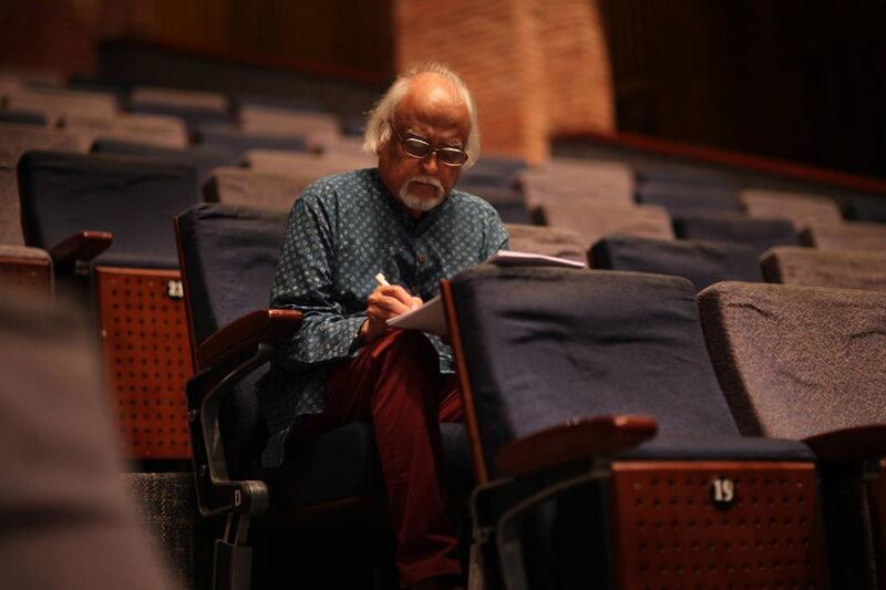 Pakistani satirist Anwar Maqsood in Siachen play. Courtesy of KopyKats Productions