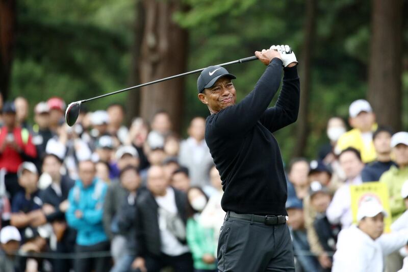 Tiger Woods on the 11th hole. Getty