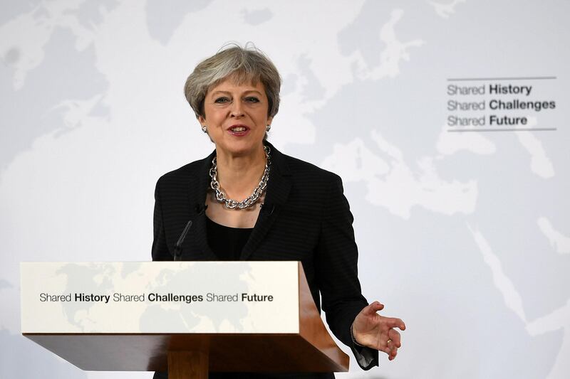 Britain's Prime Minister Theresa May gives a speech in Complesso Santa Maria Novella, Florence, Italy September 22, 2017.  REUTERS/Jeff J Mitchell/Pool