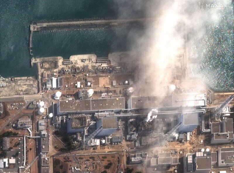 The Fukushima Daiichi Nuclear Power Plant after an explosion in Fukushima Prefecture, Japan,  March 14, 2011.