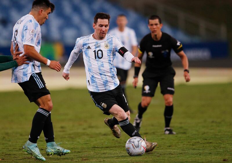 Argentina's Lionel Messi in action against Bolivia during their Copa America 2021 match at Arena Pantanal, Cuiaba, Brazil. Reuters