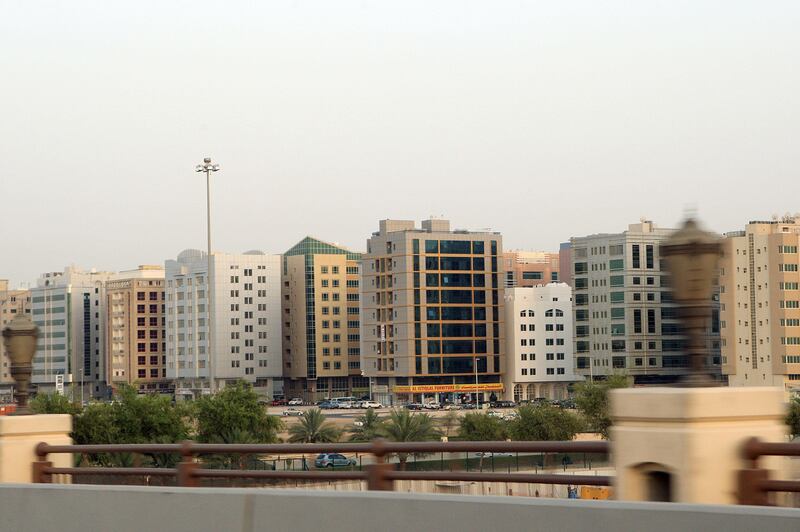 ABU DHABI - 25APRIL2012 - Newly constructed residential blocks at Mohammed bin Zayed area in Mussafah  in Abu Dhabi. Ravindranath K / The National
