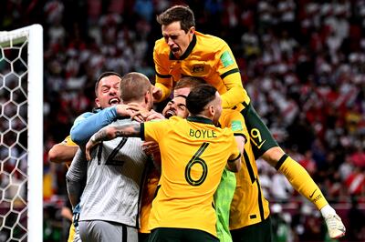 Australia qualified for the World Cup by beating Peru in a playoff. Getty