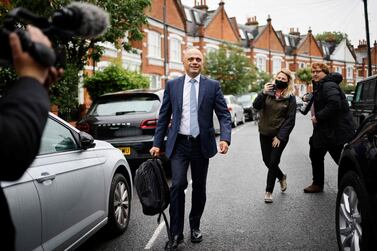 Britain's new Health Secretary Sajid Javid faces a dilemma over how to deal with a surge in Covid-19 cases. AP 