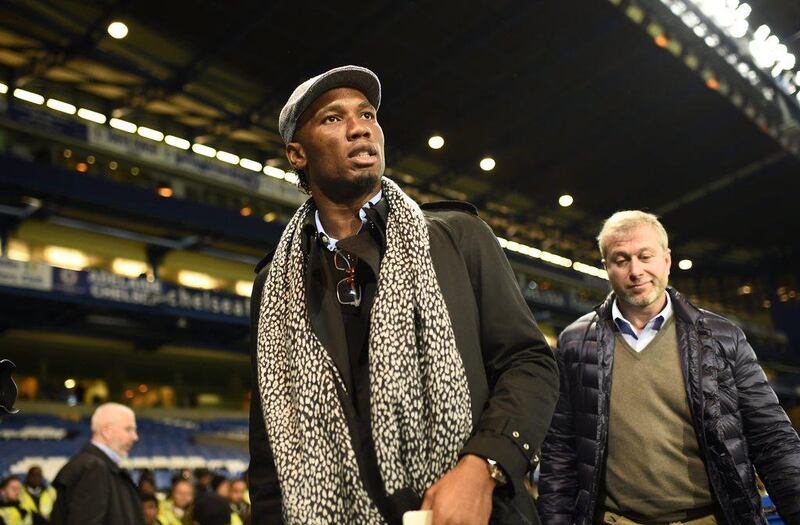 Didier Drogba was at Stamford Bridge to watch Chelsea beat Sunderland on Saturday. Dylan Martinez / Reuters


