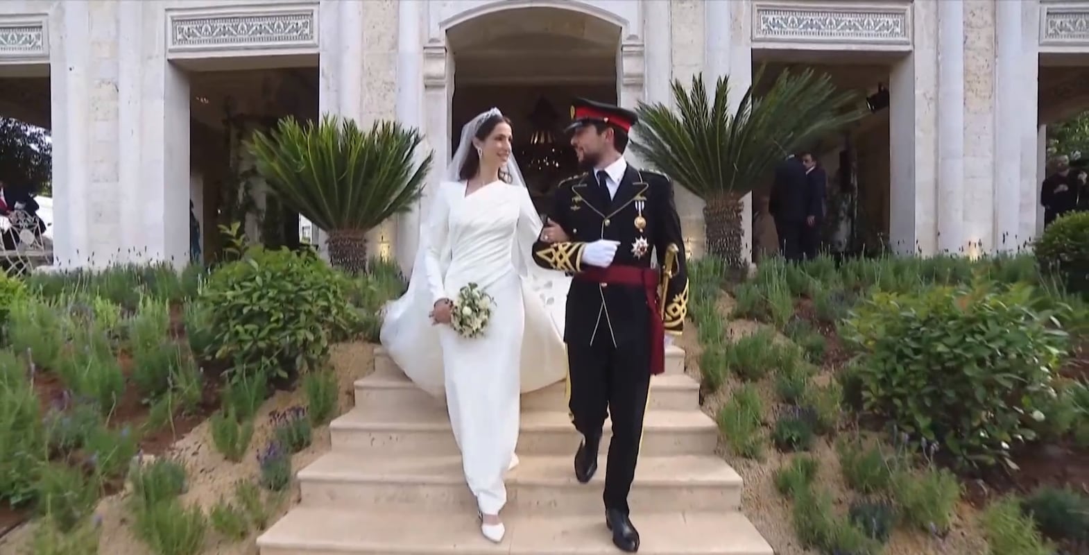 The royal wedding of Crown Prince Hussein and Rajwa Al Saif at Zahran Palace. Photo: Royal Hashemite Court