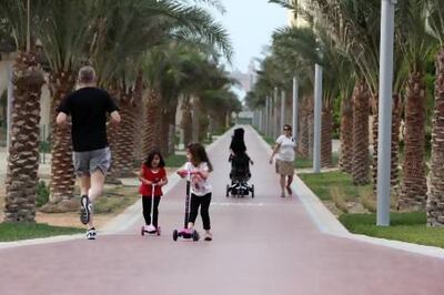 Al Ittihad Park is one of Palm Jumeirah's green spaces 