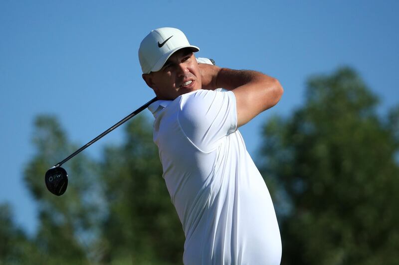ABU DHABI, UNITED ARAB EMIRATES - JANUARY 18: Brooks Koepka of The United States tees off on the third during Day Three of the Abu Dhabi HSBC Championship at Abu Dhabi Golf Club on January 18, 2020 in Abu Dhabi, United Arab Emirates. (Photo by Andrew Redington/Getty Images)
