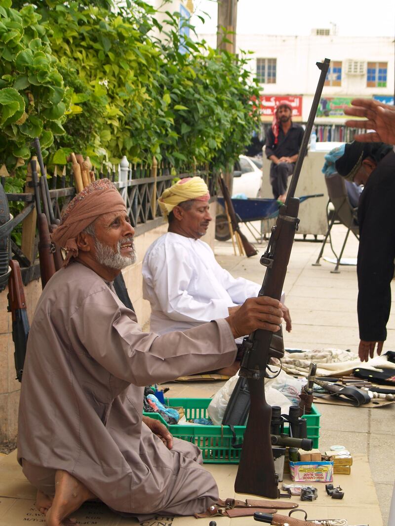 In the old town centre, strategically placed in front of a large bank, is the bustling traditional arms market in Salalah - Paolo Rossetti for The National