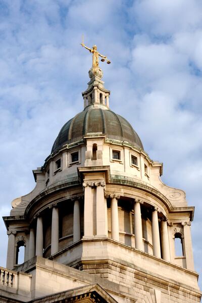 25 Aug 2006, London, England, UK --- Dome of Old Bailey --- Image by © Eric Nathan/LOOP IMAGES/Loop Images/Corbis