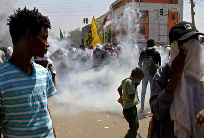 Protesters rally in Sudan's capital Khartoum on Monday. AFP