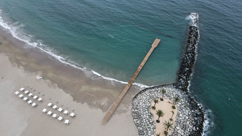 An aerial view of Address Beach Resort Fujairah