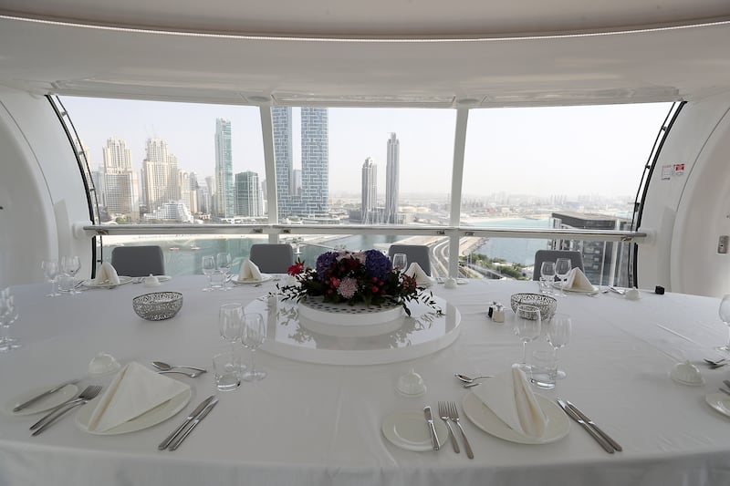 One of its most premium packages is Dine in the Sky. Pawan Singh / The National