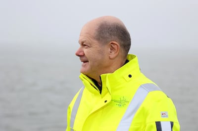 Chancellor Olaf Scholz recently opened a new North Sea gas terminal. Bloomberg 