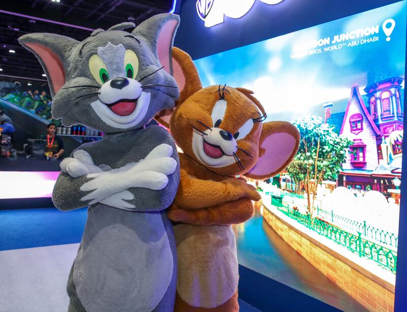 Warner Bros World Abu Dhabi have a stand at MEFCC with characters Tom and Jerry making an appearance 