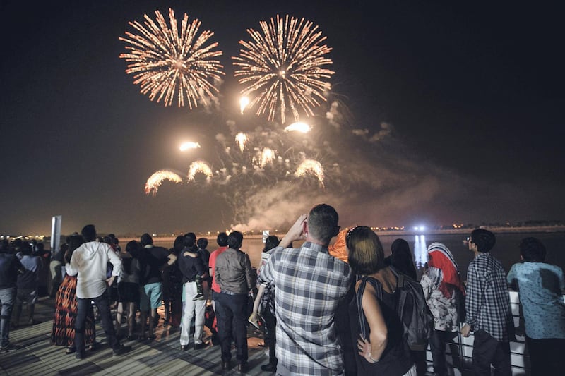 Eid fireworks at Yas Marina in Abu Dhabi. Courtesy Yas Marina 