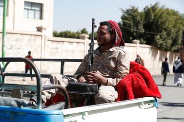 A Yemeni soldier keeps watch during an anti-US protest in Sanaa, Yemen. EPA