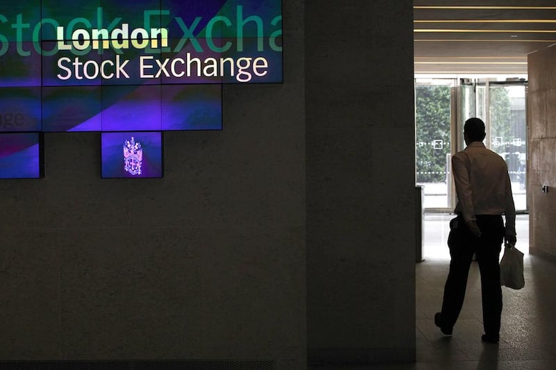 The UAE businesses that have listed in the London Stock Exchange, above, have shown strong performances price-wise, but their trading volumes have been lacklustre. Suzanne Plunkett / Reuters