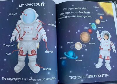 The book charts one young girl's daring adventures through space. 