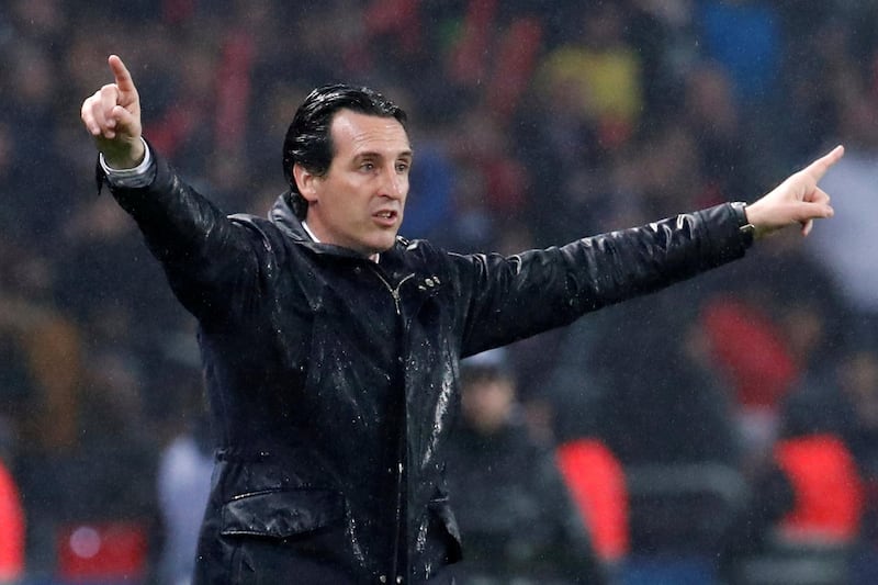 FILE PHOTO: Soccer Football - Ligue 1 - Paris St Germain vs Guingamp - Parc des Princes, Paris, France - April 29, 2018   Paris Saint-Germain coach Unai Emery     REUTERS/Christian Hartmann/File Photo