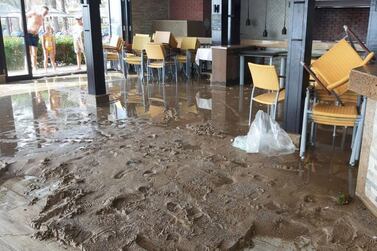 “The glass was destroyed and shattered due to the strong waves - all of the chairs and tables were washed away during the storm,” said Miramar general manager Ashraf Helmy