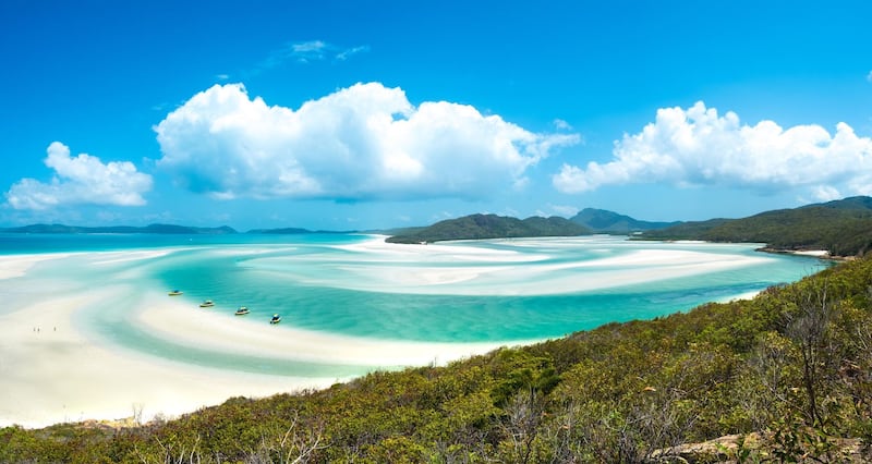 Whiteheaven beach, Whitsunday island, Queensland. Getty Images