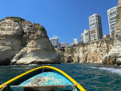 Hotels, high rise residences, and resorts line the beachfront, but Dalieh remains a communal slice of coast for the many who cannot afford entry into one of Lebanon’s many beach resorts. Nada Homsi for The National