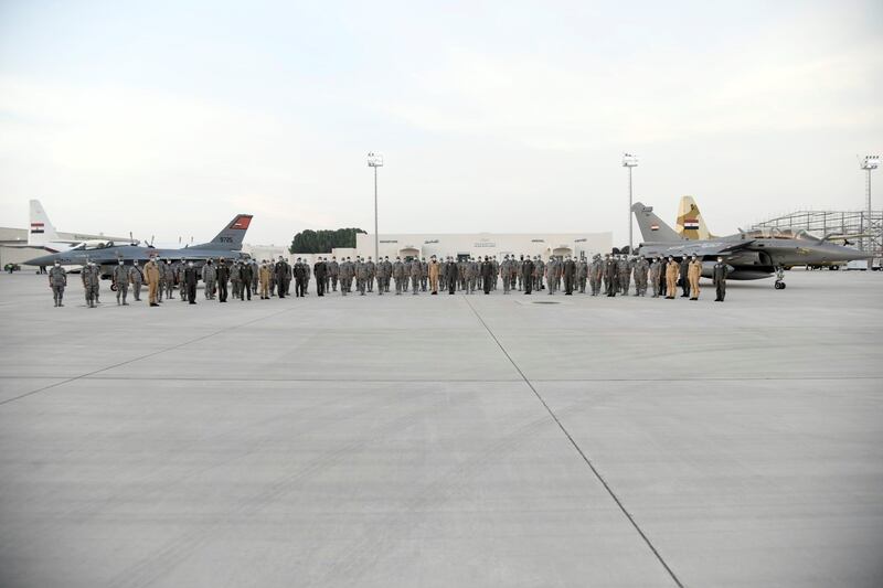 Units from the Egyptian Air Force arrive in the UAE to take part in the Zayed 3 military exercise alongside the UAE Air Force.