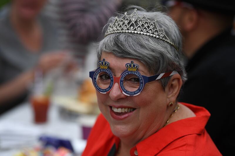 A woman participates in the Windsor Castle event. EPA