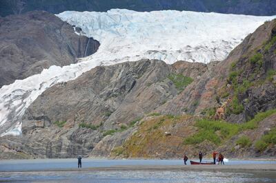 The Mendenhall Glacier near Juneau. 