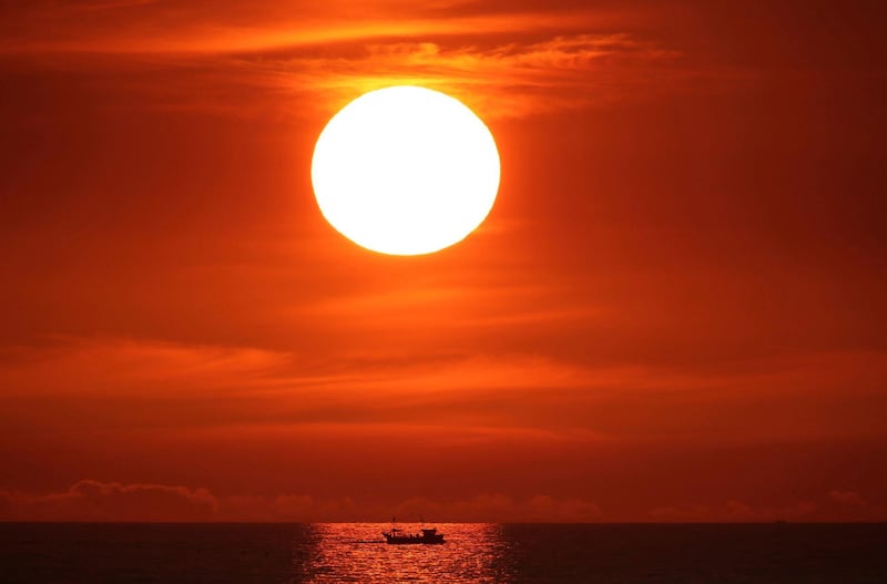 The sun rises at Cullercoats Bay on Engalnd's north east coast. Owen Humphreys/AP Photo