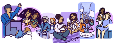 This year's International Women's Day Google Doodle was created by Doodle artist Alyssa Winans. Photo: Google