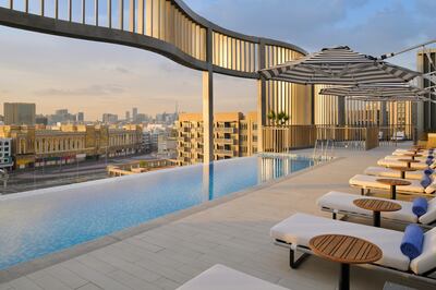 Mercure Deira Dubai has a rooftop infinity pool that overlooks the city. Photo: Mercure