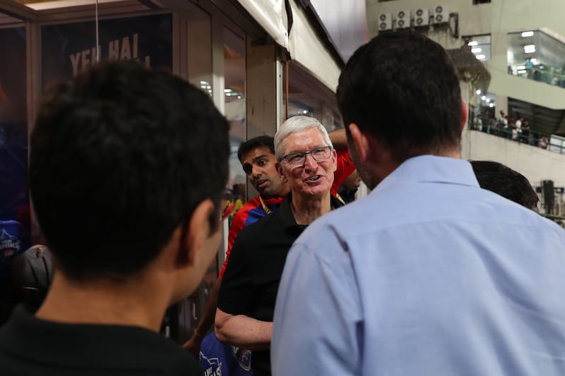 Apple CEO Tim Cook at the Arun Jaitley Stadium in Delhi. Mr Cook was in India to open Apple stores in Mumbai and Delhi. Sportzpics for IPL