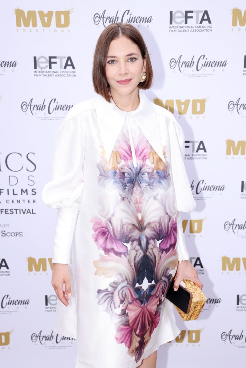 Fatima Al-Banawi attends The Critics Awards for Arab Films ceremony at Carlton Beach Club on May 22, 2022, in Cannes, France. All photos: Getty Images for IEFTA