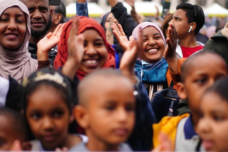 Thousands of Londoners celebrated the occasion on Saturday and enjoyed the good weather. PA