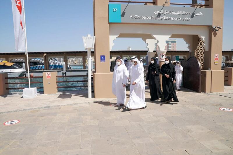 Sheikh Hamdan bin Mohammed, Crown Prince of Dubai, tours the Shindagha Corridor Project with Matar Al Tayer, director general of the Roads and Transport Authority, on Saturday. Courtesy: Dubai Media Office