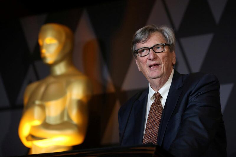 FILE PHOTO: Motion Picture Academy President John Bailey speaks at the Foreign Language Film nominees cocktail reception in Beverly Hills, California, U.S., March 2, 2018. REUTERS/David McNew/File Photo