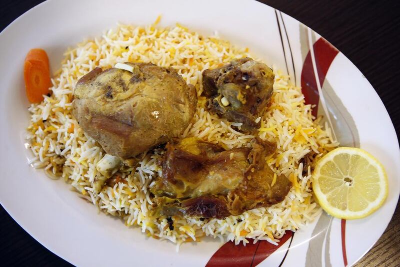 Mandi served at Qasr Al Asala restaurant in Abu Dhabi. Ravindranath K / The National 