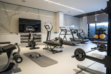 Rags Arora’s 645-square-foot home gym cost the family Dh300,000, which doesn’t include the property’s steam and sauna rooms, or its spa and massage room. Antonie Robertson/The National