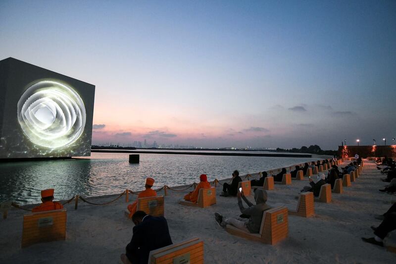 Abu Dhabi, United Arab Emirates - The Seed Experience, a kinetic art installation representing the journey of United Arab Emirates located on Jubail Island. Khushnum Bhandari for The National